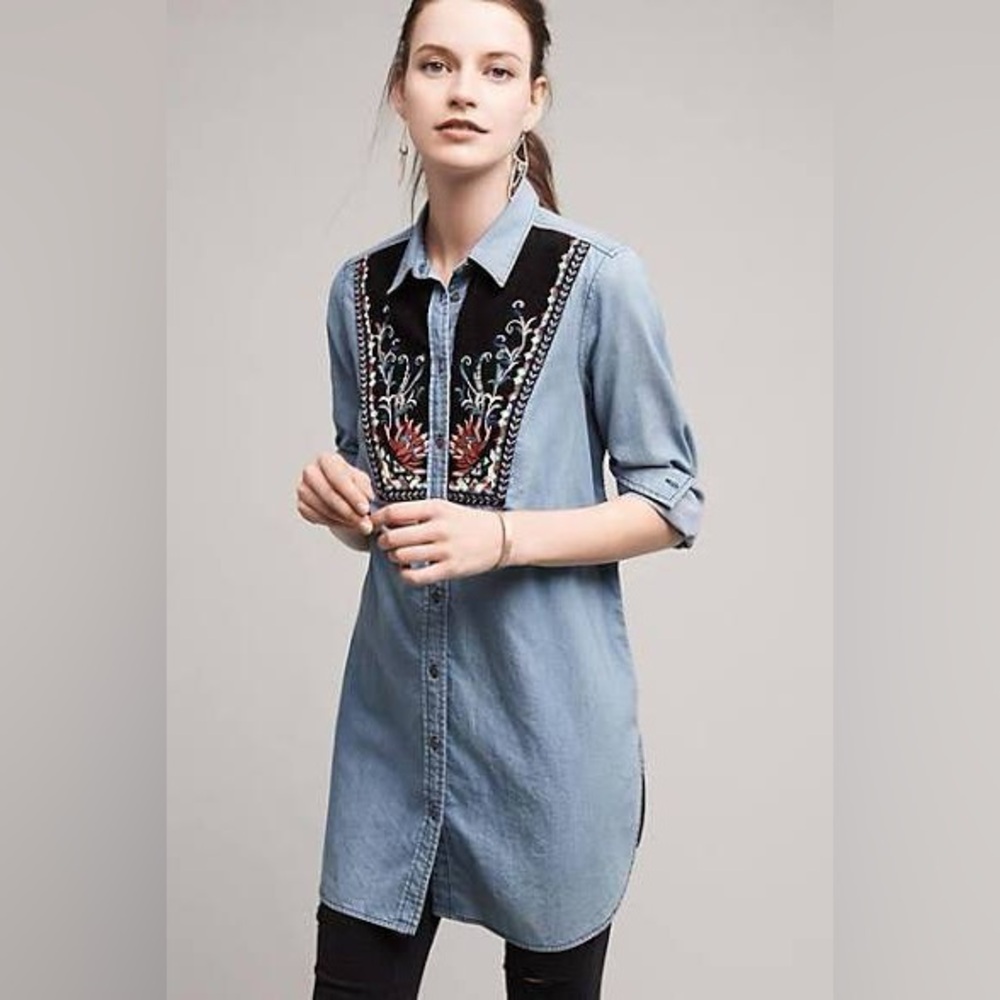 Holding Horses Embroidered Denim Button-Up Shirt
From Anthropologie